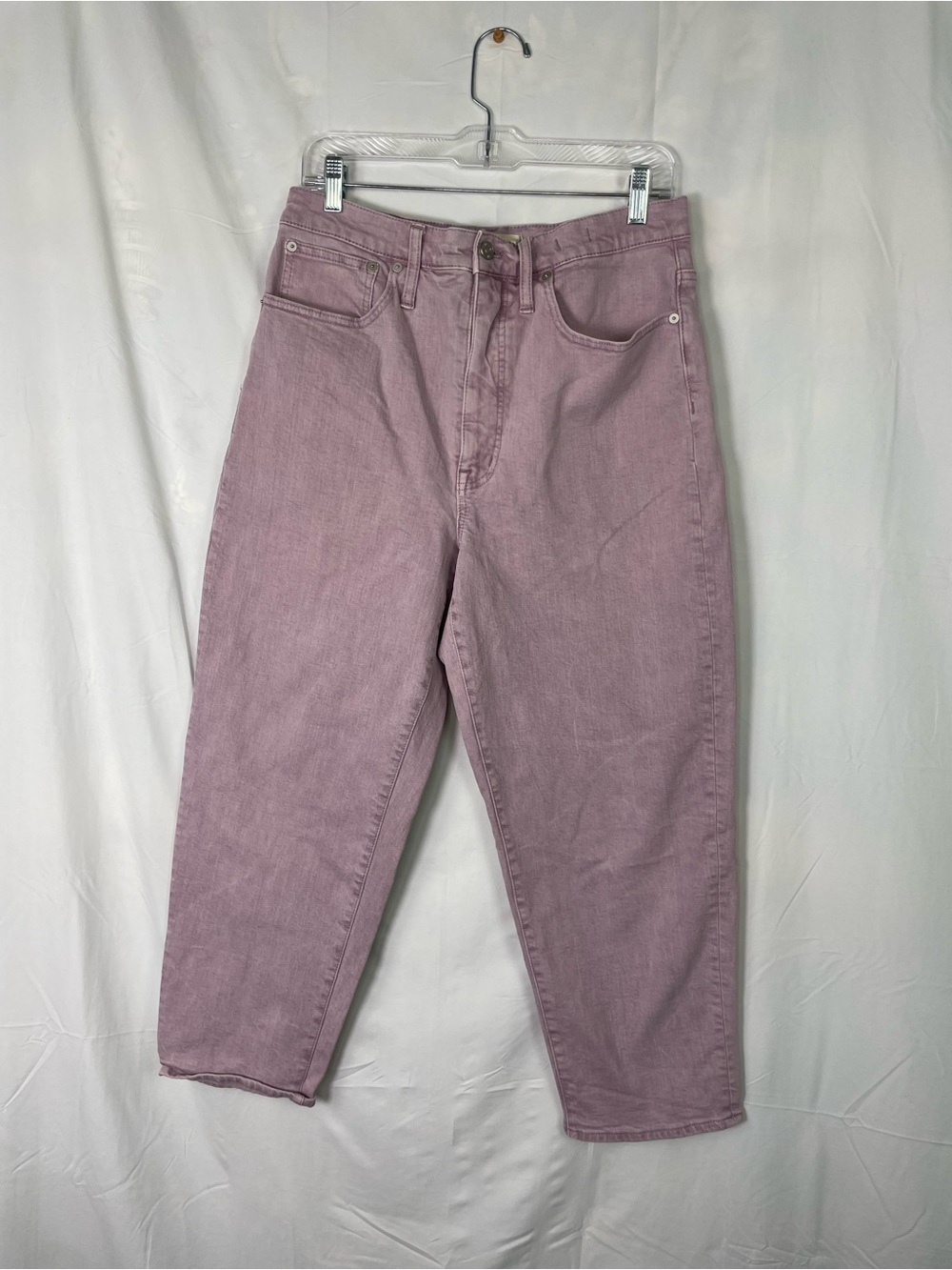 Madewell Mauve High-Waisted Balloon Jeans